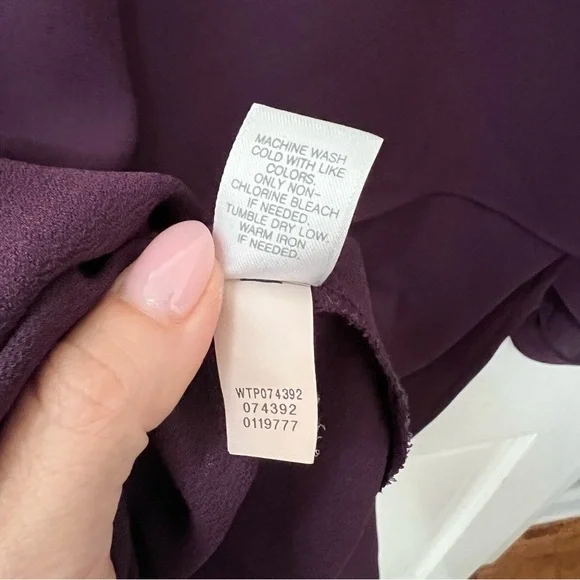 J.Jill Purple Button Up Tunic Shirt - Petite Medium - Preowned EUC - Picture 6 of 9